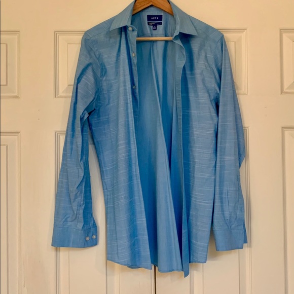 Apt. 9 Light Blue Men’s Button Down Shirt 15 32/33 - Picture 6 of 6
